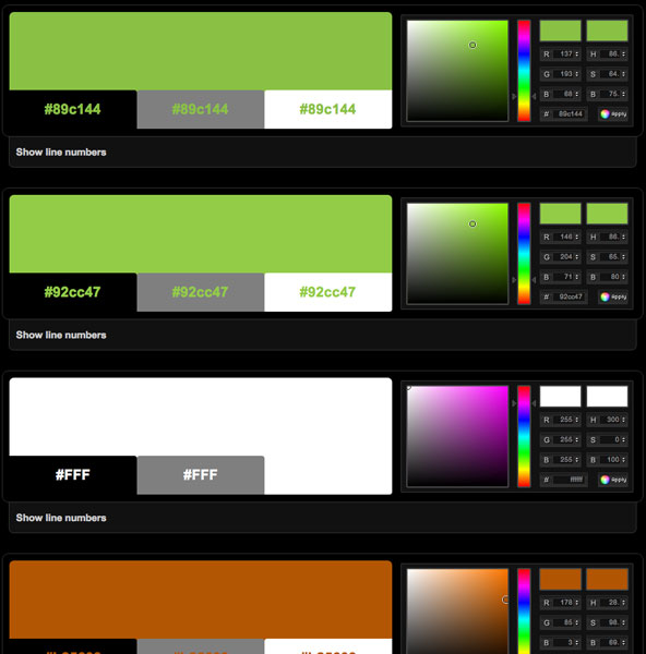 CSS Prism Edit Colors