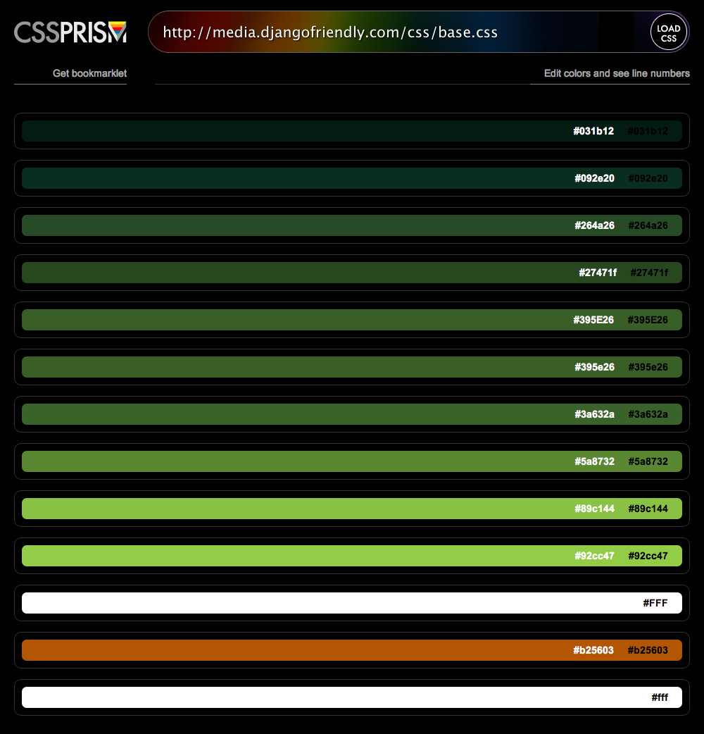 CSS Prism spectrum